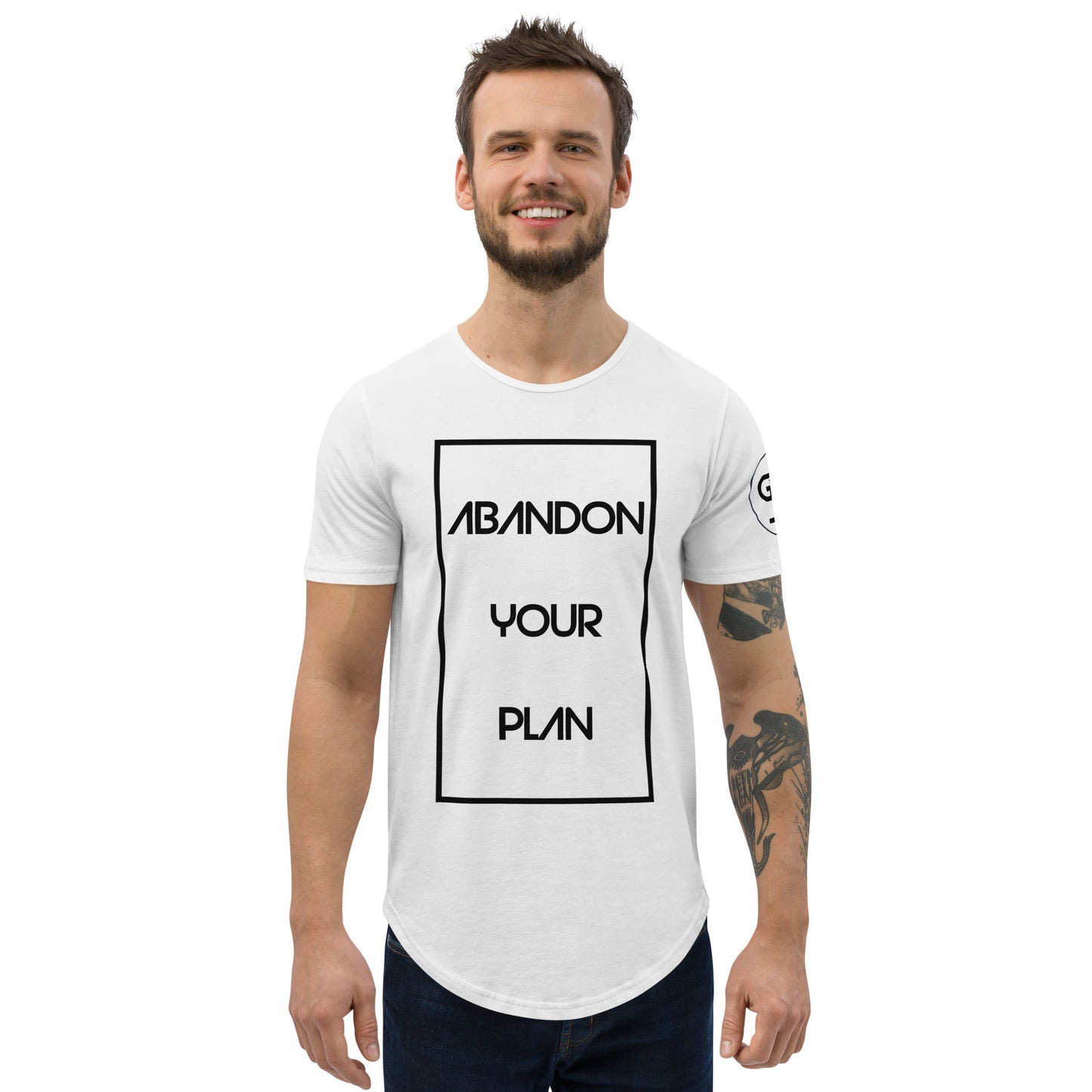 Abandon Your Plan Men's Curved Hem T-Shirt
