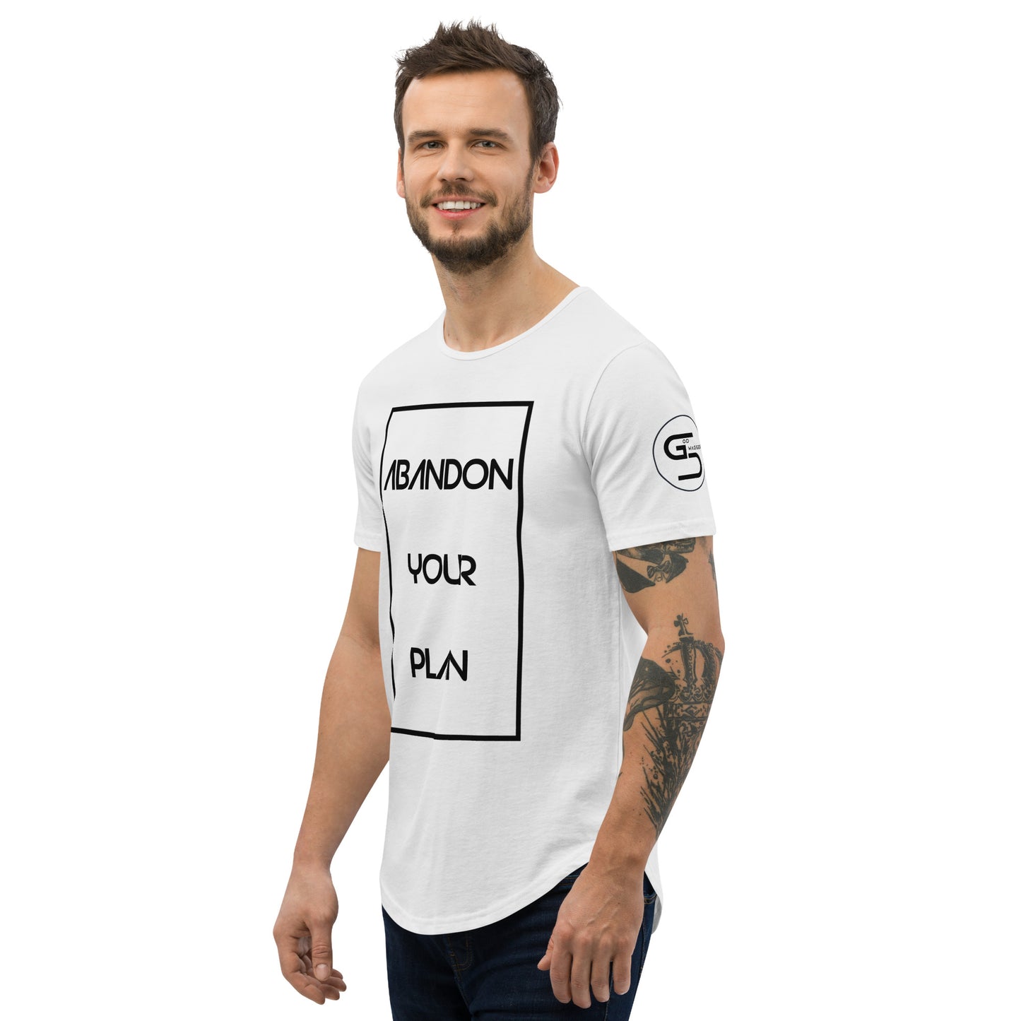 Abandon Your Plan Men's Curved Hem T-Shirt