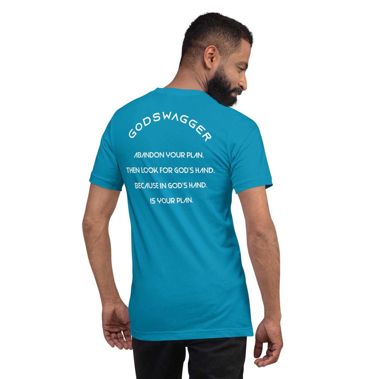 Abandon Your Plan Multi Color (White Font) Unisex t-shirt
