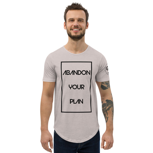 Abandon Your Plan Men's Curved Hem T-Shirt