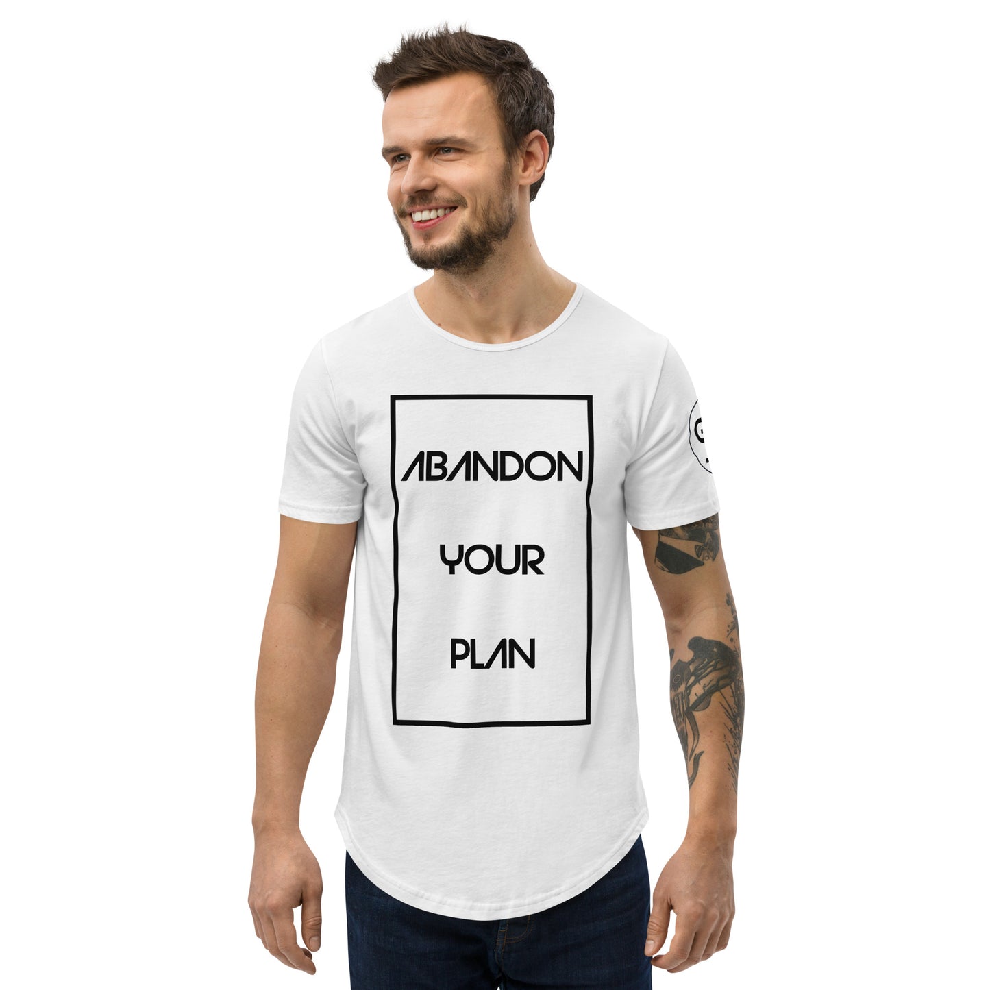 Abandon Your Plan Men's Curved Hem T-Shirt