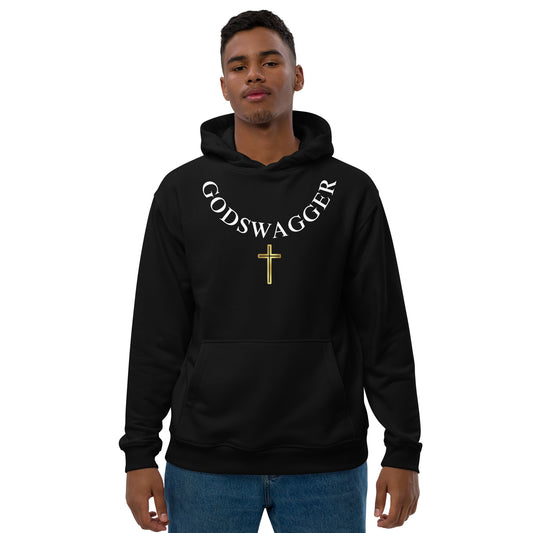 Jesus Is Walking On Your Problems (Black) Premium eco hoodie