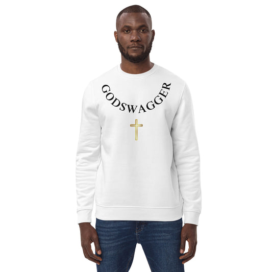 Jesus Is Walking On Your Problems (White) Unisex eco sweatshirt